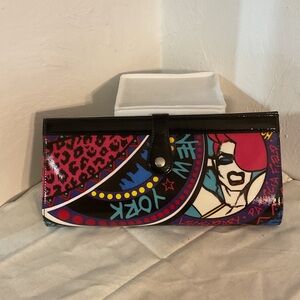 Patricia Field Sex & The City New York Clutch, Graffiti Print, 12”W x 6”H, NWT